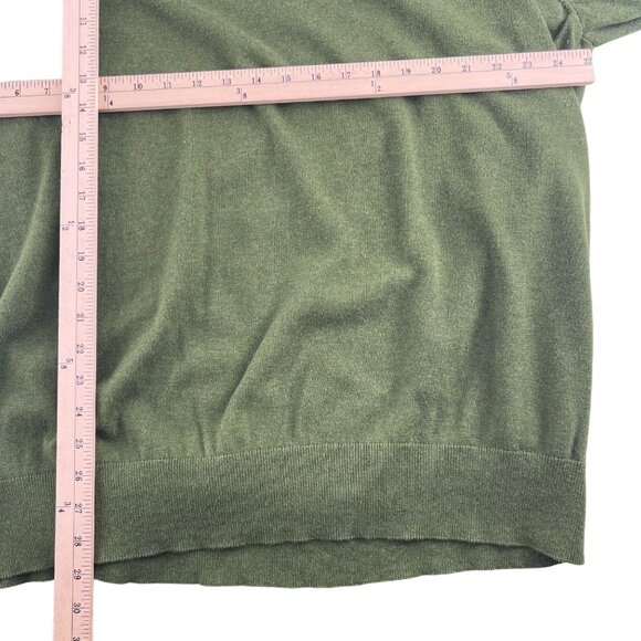 Bob Timberlake Men's V Neck Sweater size XXL Cotton Pullover Green - Picture 5 of 6